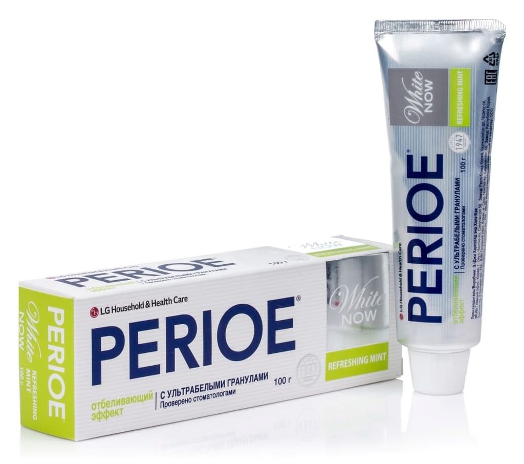 фото упаковки Perioe Зубная паста Отбеливающая Освежающая мята