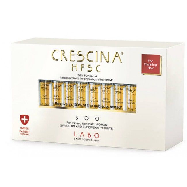 фото упаковки Crescina 500 HFSC Ампулы для стимуляции роста волос