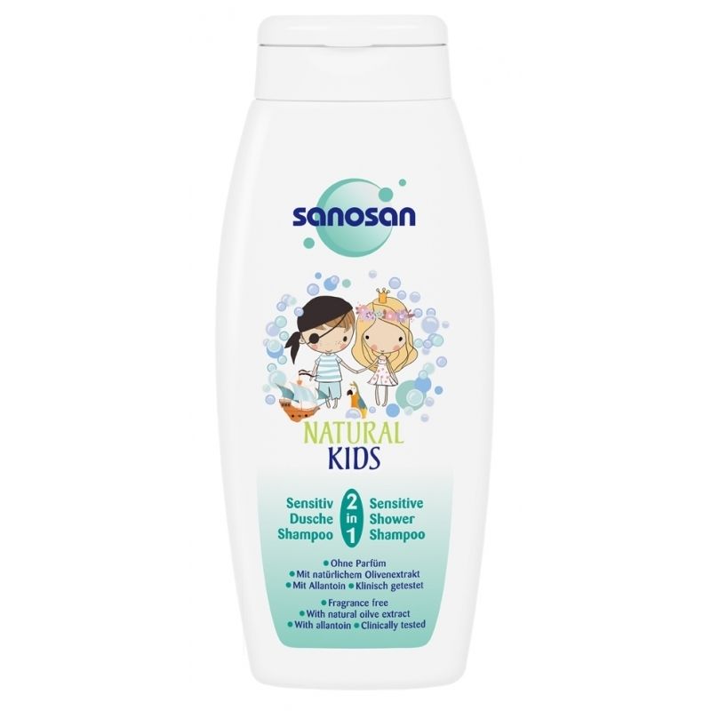фото упаковки Sanosan Natural Kids средство 2в1 гель для душа и шампунь	