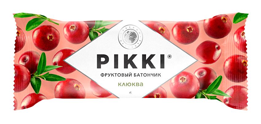 фото упаковки Pikki Батончик орехово-фруктовый Клюква-Яблоко