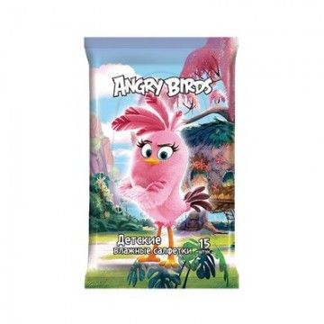 Angry Birds салфетки влажные детские, 15 шт.