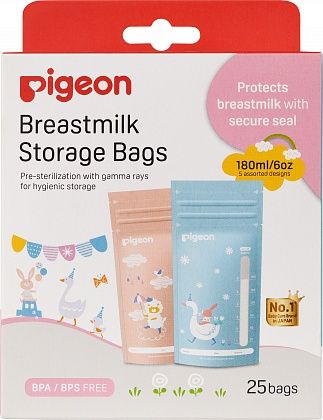 фото упаковки Pigeon Пакеты для заморозки и хранения грудного молока Animal