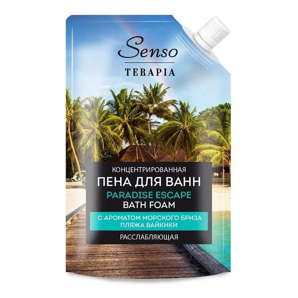 фото упаковки Senso Terapia Пена для ванн концентрированная расслабляющая Paradise escape