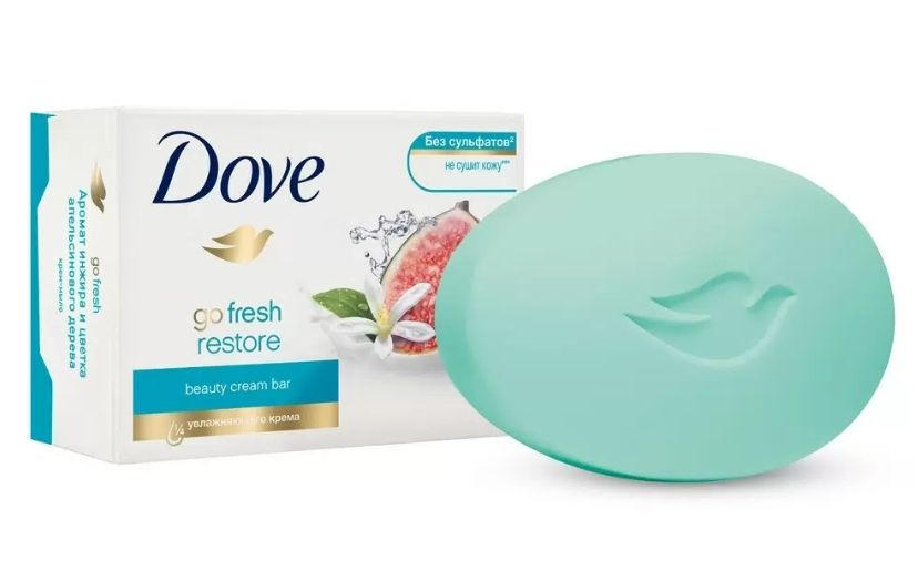 фото упаковки Dove Крем-мыло Инжир и Лепестки апельсина