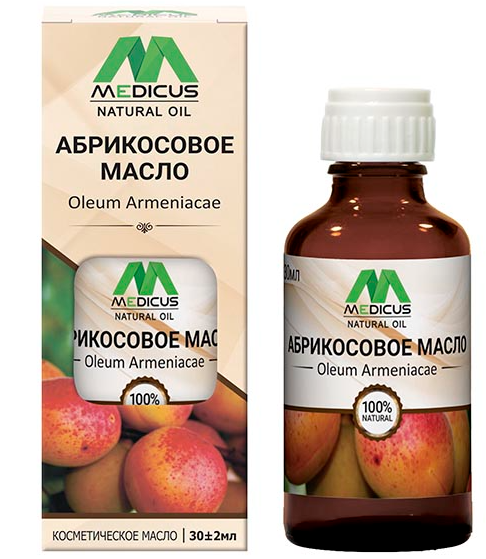 фото упаковки Medicus Natural oil Масло косметическое абрикосовое