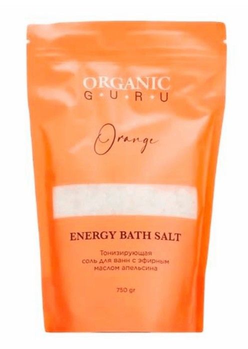 фото упаковки Organic Guru Соль для ванн Тонизирующая