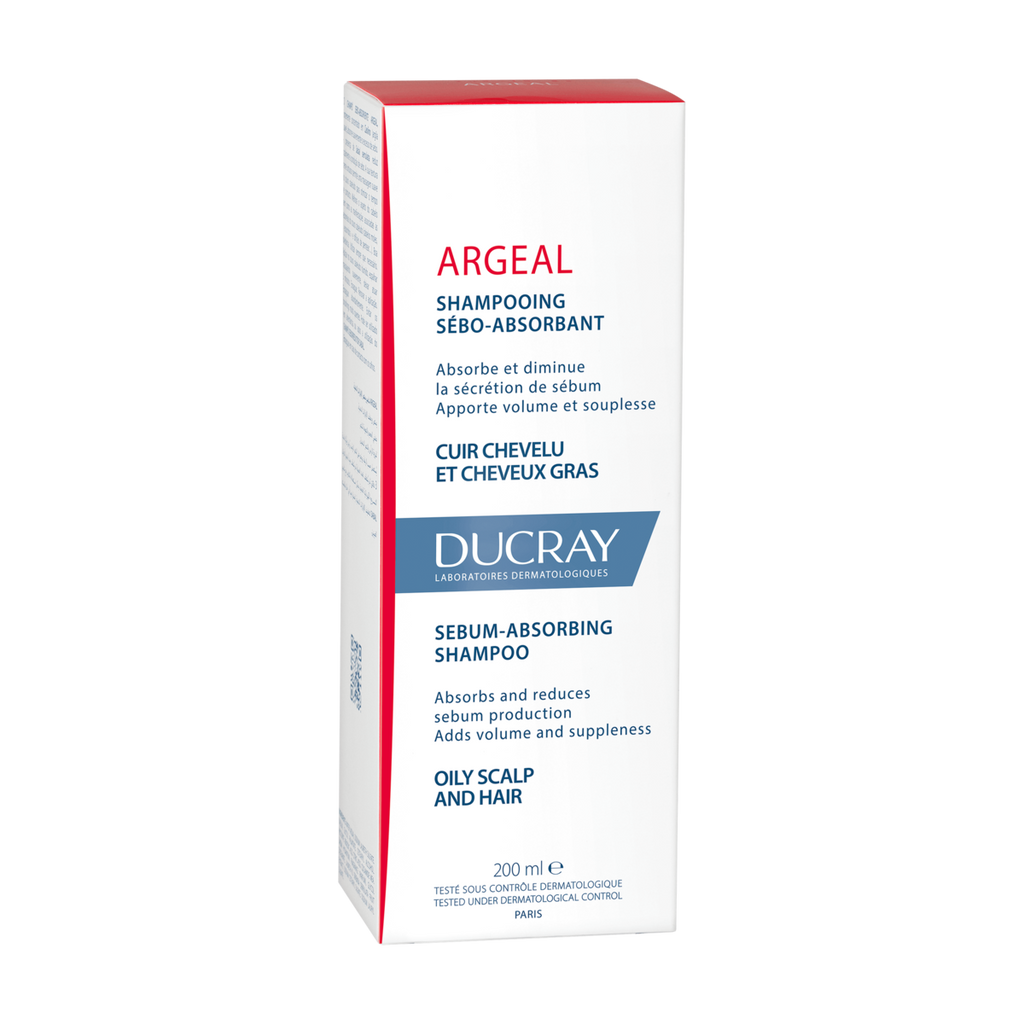 Ducray Argeal cебоабсорбирующий шампунь, шампунь, для жирных волос, 200 мл, 1 шт.
