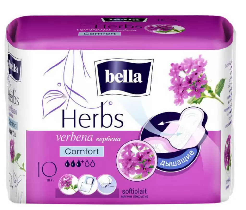 фото упаковки Bella Softiplait herbs verbena comfort прокладки женские