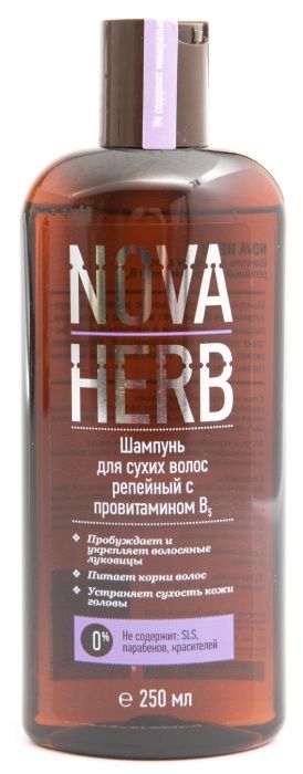 фото упаковки Nova Herb Шампунь для сухих волос репейный
