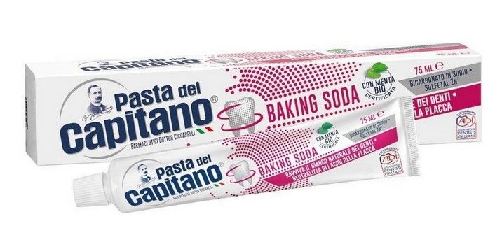 фото упаковки Pasta del Capitano Зубная паста для деликатного отбеливания с содой