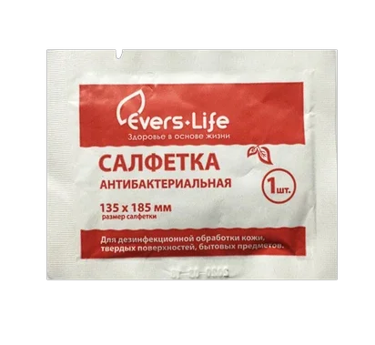 фото упаковки Evers life Салфетка антисептическая спиртовая