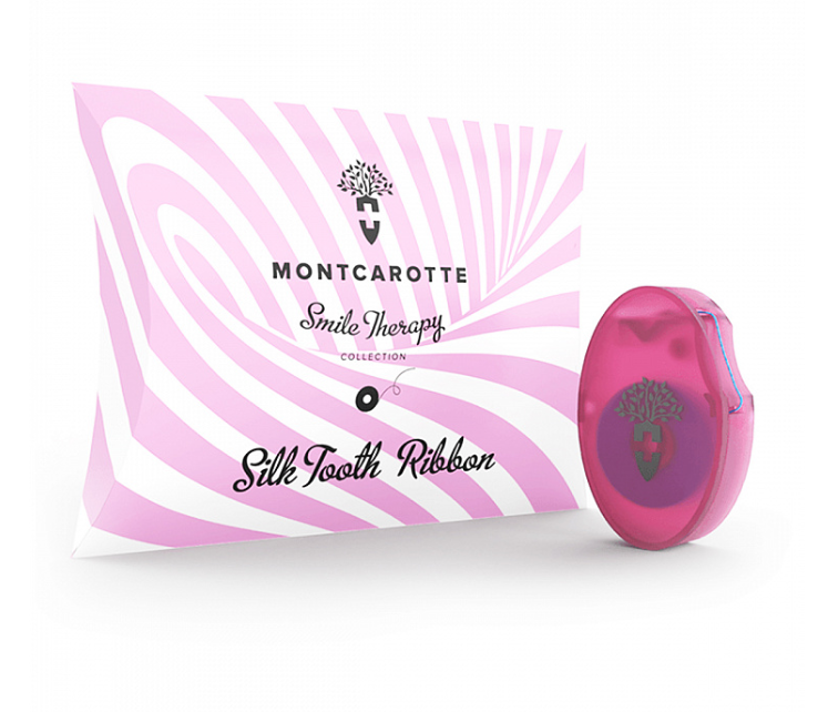 фото упаковки Montcarotte Зубная шелковая розовая