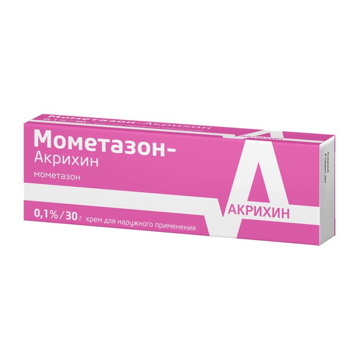 Мометазон-Акрихин, 0.1%, крем для наружного применения, 30 г, 1 шт.