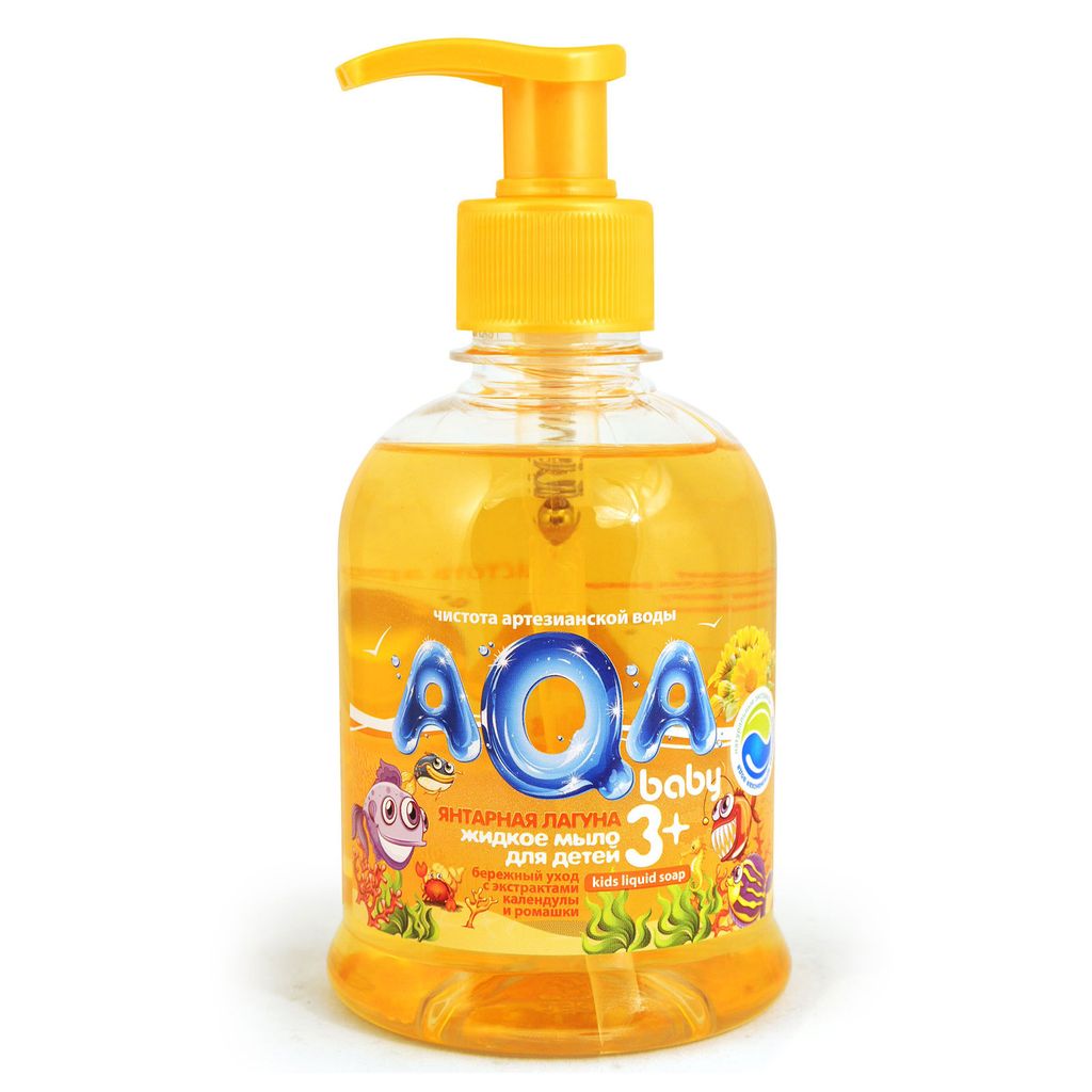 фото упаковки AQA baby мыло жидкое для детей Янтарная лагуна