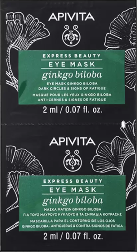 фото упаковки Apivita Маска для кожи вокруг глаз с гинкго билоба