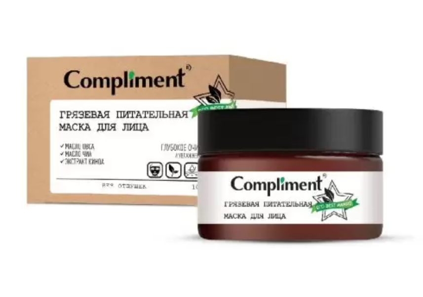 фото упаковки Compliment Eco Best Грязевая маска для лица питательная