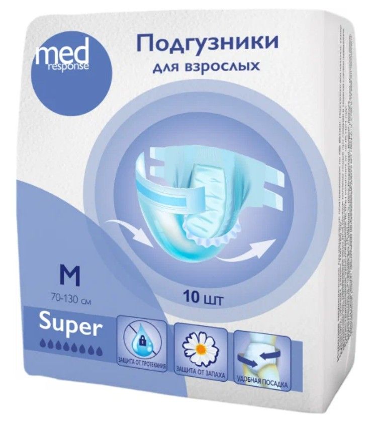 фото упаковки Medresponse Super Подгузники для взрослых