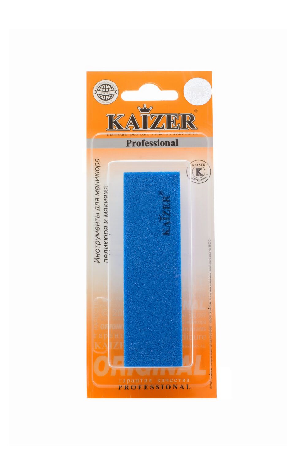 фото упаковки Kaizer Баф шлифовочный четырёхсторонний голубой