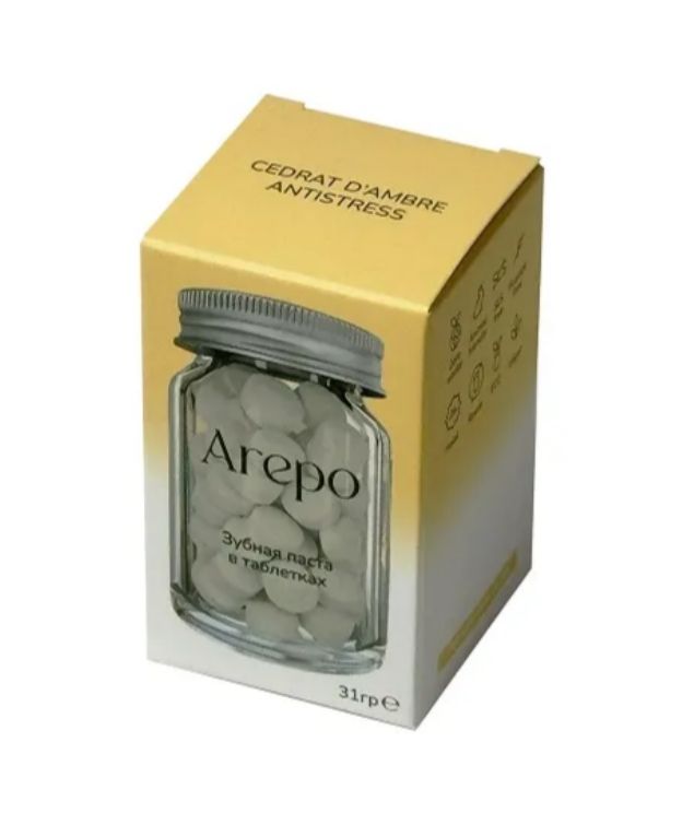 фото упаковки Arepo Паста зубная в таблетках Cedrat d'ambre antistress