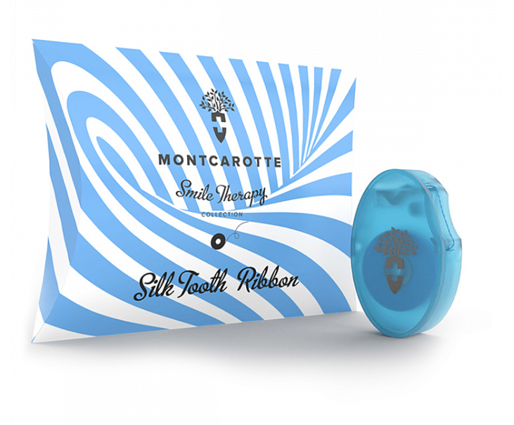 фото упаковки Montcarotte Зубная шелковая голубая