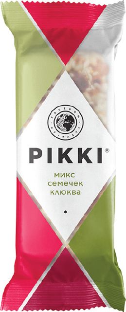 фото упаковки Pikki Батончик орехово-фруктовый Микс семечек-Клюква