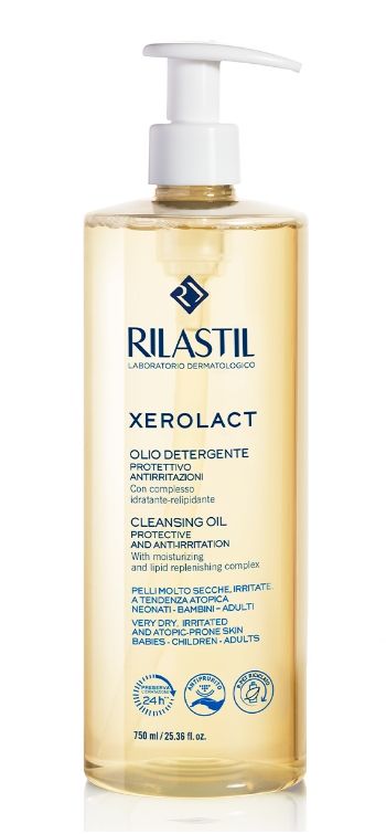 Rilastil Xerolact Защитное и успокаивающее масло для очищения, масло, 750 мл, 1 шт.