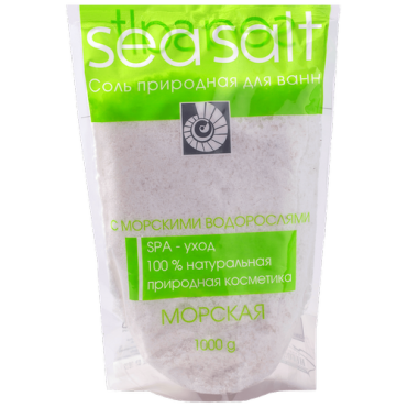 Соль для ванн Морская морские водоросли, 1 кг, 1 шт.