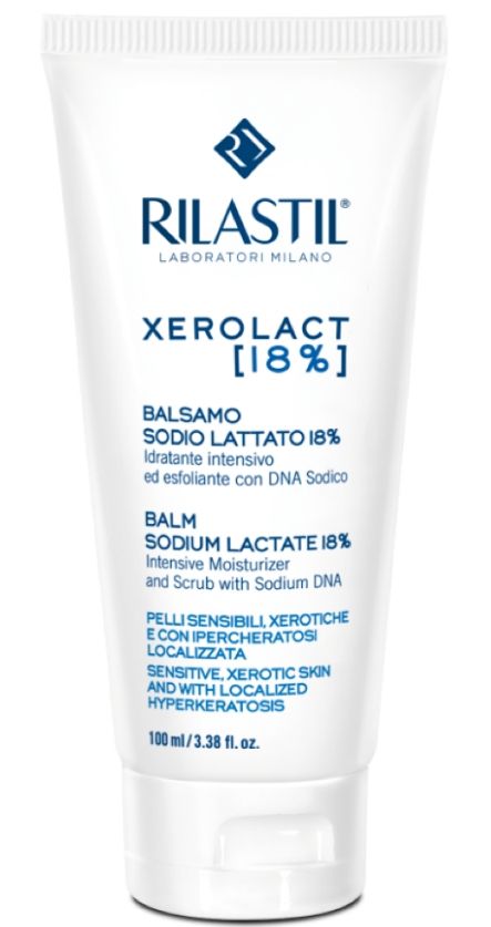 Rilastil Xerolact Увлажняющий бальзам 18% соли молочной кислоты, бальзам, для чувствительной, очень сухой и склонной к избыточному ороговению кожи, 100 мл, 1 шт.
