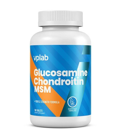 Vplab Глюкозамин и Хондроитин МСМ, 1300 мг, таблетки, 180 шт.