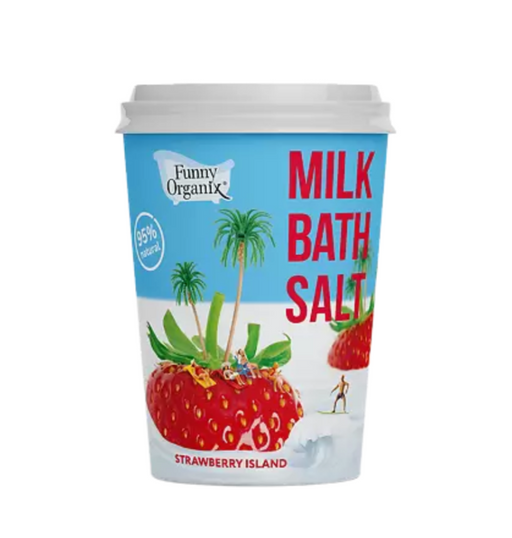 Funny Organix Strawberry Island Молочная соль для ванн, 500 г, 1 шт.