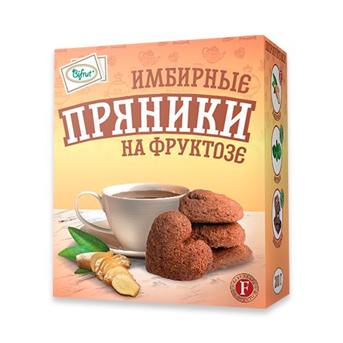 Bifrut Пряники имбирные на фруктозе, пряники, 200 г, 1 шт.