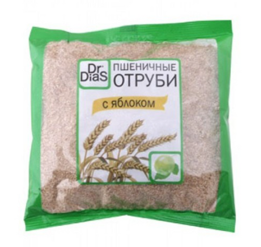 Dr.DiaS Отруби пшеничные, яблоко, 200 г, 1 шт.