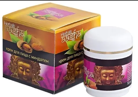 Aasha herbals крем для лица с миндалем, крем для лица, 50 мл, 1 шт.
