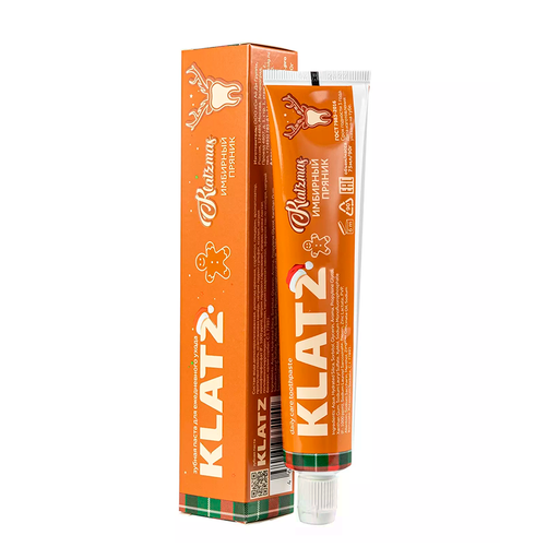 Klatz Merry Klatzmas Зубная паста, паста зубная, имбирный пряник, 75 мл, 1 шт.