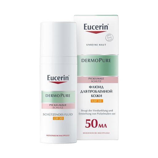 Eucerin DermoPure Флюид для жирной и проблемной кожи SPF30, флюид, 50 мл, 1 шт.
