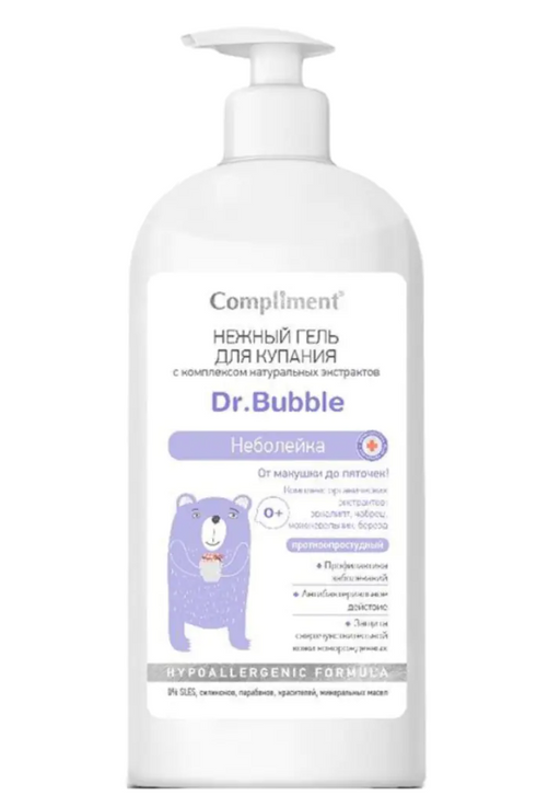 Compliment Dr. Bubble Нежный гель для купания Неболейка, 400 мл, 1 шт.