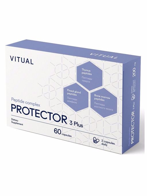 Комплекс Пептидов Vitual Lab Protector 3 Plus, капсулы, 60 шт.