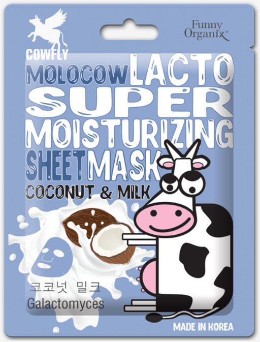 Funny Organix Coconut Milk Суперувлажняющая тканевая лактомаска, 20 г, 1 шт.