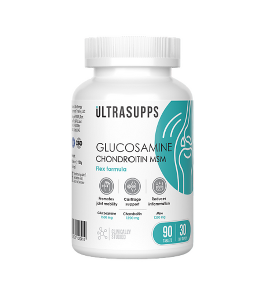 Ultrasupps Глюкозамин+Хондроитин+МСМ, таблетки, 90 шт.