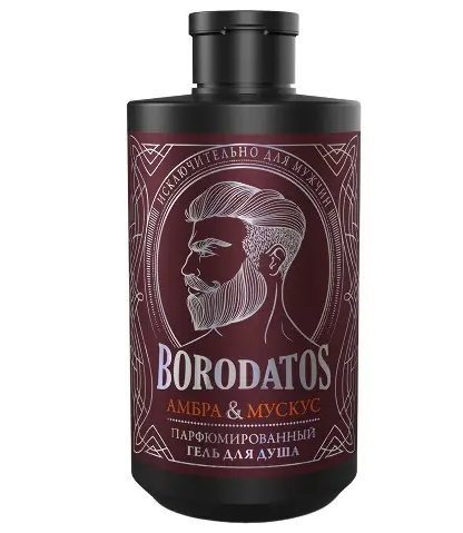 Borodatos гель для душа парфюмированный, гель для душа, амбра мускус, 400 мл, 1 шт.