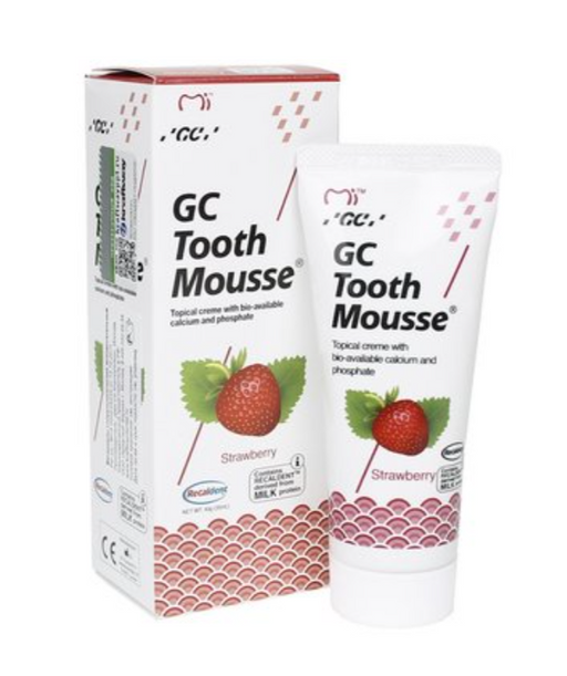 GC Tooth Mousse Зубной гель для восстановления и укрепления эмали, гель, клубника, 40 г, 1 шт.