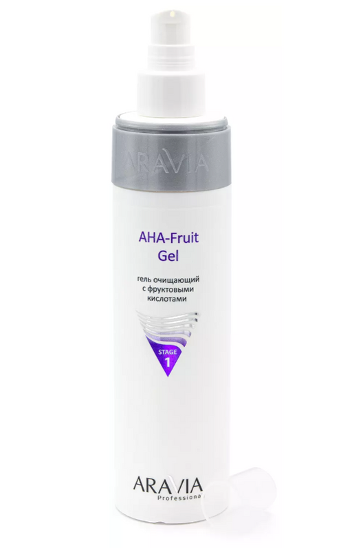 Aravia Professional AHA Fruit Gel Гель очищающий, гель, с фруктовыми кислотами, 250 мл, 1 шт.
