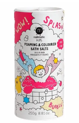 Nailmatic Соль-пена для ванны Розовая, соль для ванн, 250 г, 1 шт.