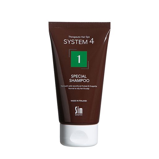 System 4 Терапевтический шампунь №1 для нормальной и жирной кожи головы, шампунь, 75 мл, 1 шт.