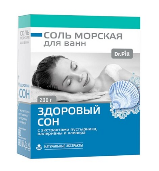 Dr.Pill Морская соль для ванн Здоровый сон, 200 г, 1 шт.