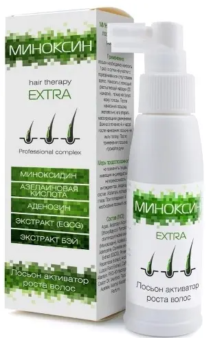 Миноксин Extra лосьон активатор роста волос, лосьон для укрепления волос, 100 мл, 1 шт.