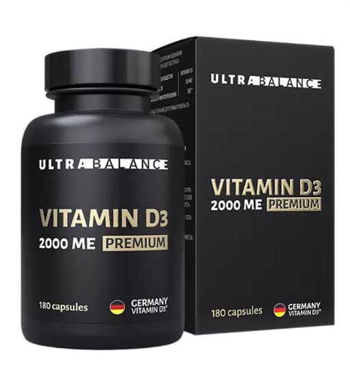 Ultrabalance Витамин D3 Премиум, 2000 МЕ, капсулы, 180 шт.