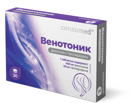 Consumed Венотоник, 500 мг, таблетки, диосмин гесперидин, 30 шт.