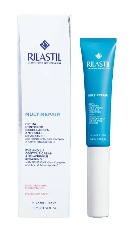 Rilastil Multirepair Восстанавливающий крем против морщин для контура глаз и губ, крем, 15 мл, 1 шт.