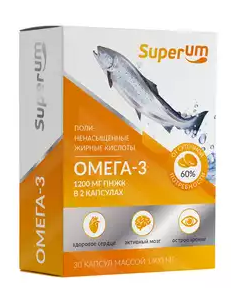 Superum Омега-3 60 %, капсулы, 30 шт.